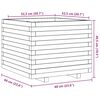 vidaXL Fioriera da Giardino Bianca 60x60x49,5cm Legno Massello di Pino