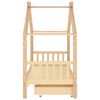 vidaXL Giroletto Bambini con Cassetti 90x200 cm Legno Massello di Pino
