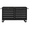 vidaXL Carrello Porta Attrezzi con 5 Cassetti Nero 69x33x77 cm Acciaio