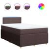 vidaXL Giroletto a Molle con Materasso Marrone Scuro 120x200cm Tessuto
