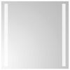 vidaXL Specchio da bagno LED Trasparente 40 x 40 cm vetro temperato