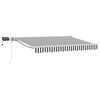 vidaXL Cornice per Tenda Manuale con LED Antracite e Bianco 3,5 x 2 m