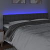 vidaXL Testiera a LED Grigio Scuro 160x5x78/88 cm in Tessuto