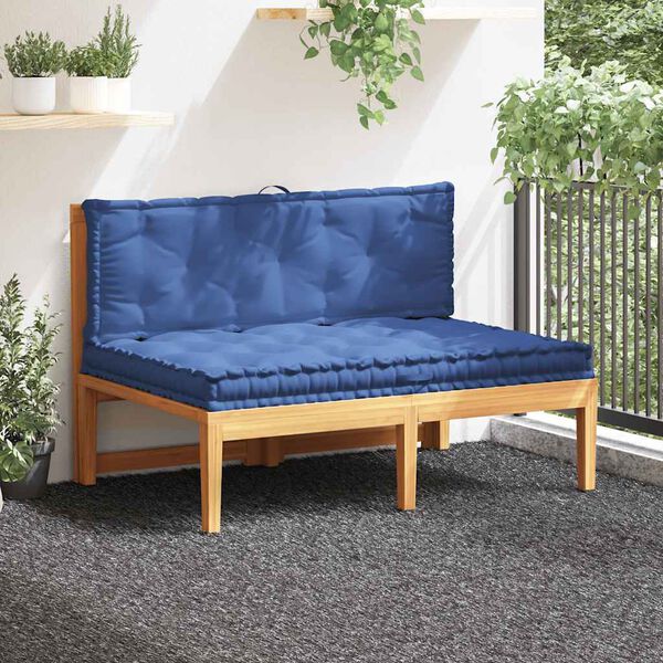 vidaXL Cuscini per Pallet e Pavimento 2 pz in Cotone Blu Chiaro