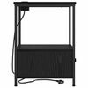 vidaXL Armadio da Notte Rovere Nero 42 x 41 x 56 cm Legno multistrato