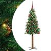 vidaXL Albero di Natale snodato con 150 LED con supporto Verde 150 cm