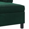 vidaXL Chaise Lounge con cuscino Verde Scuro 91 x 157 x 91 cm Velluto