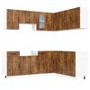 vidaXL Set Mobili da Cucina 11 pz Lucca Rovere Fumo in Truciolato