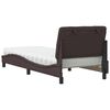 vidaXL Letto con Materasso Marrone Scuro 90x190 cm in Tessuto
