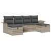 vidaXL Set Divano da Giardino 6 pz Poly Rattan