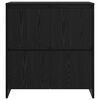 vidaXL Credenza Rovere Nero 70 x 41 x 75 cm Legno multistrato
