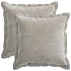vidaXL Federa 2 pz HOUTEN Grigio Chiaro 40 x 40 cm Tessuto Chenille