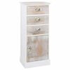 vidaXL Mobiletto 38x28x86 cm in Legno di Paulownia