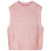 Gilet da Bambina Lavorato a Maglia Rosa Chiaro 128