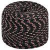 vidaXL Corda multiuso 6 mm 25 m Nero e Rosso PP 240 kg Carico massimo