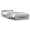 vidaXL Telaio del letto con storage Sonoma grigio 80 x 200 cm