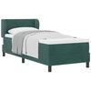 vidaXL Letto a molle con materasso Verde scuro 80 x 200 cm Velluto