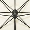 vidaXL Ombrellone a Sbalzo con Palo e Luci a LED Sabbia 300 cm