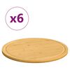 vidaXL Taglieri 6 pz &Oslash;40x1,5 cm in Bamb&ugrave;