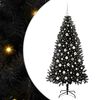 vidaXL Albero di Natale Nero 180 cm PVC
