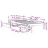 vidaXL Giroletto con Cassetti Bianco 90x190 cm Legno Massello di Pino