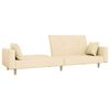vidaXL Divano Letto a 2 Posti con 2 Cuscini Crema in Tessuto