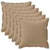 vidaXL Federa 6 pz HOUTEN Tortora 80 x 80 cm Poliestere
