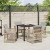 vidaXL Set da Pranzo per Giardino 5 pcs Beige polyrattan