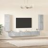 vidaXL Set di Mobili Porta TV 7 pz Grigio Cemento in Legno Multistrato