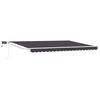 vidaXL Tenda retrattile manuale con LED Antracite e Bianco 4,5 &times; 3 m