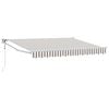 vidaXL Tenda da Sole Grigio chiaro e bianco 4,5 &times; 3 m