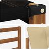 vidaXL Set di divani da esterno con cuscino 4 pcs Naturale e Beige