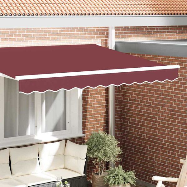 vidaXL Tenda a Braccio Borgogna 2.3 x 0.2 m Tela