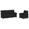 vidaXL Set di divani 2 pz Nero Tessuto