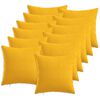 vidaXL Federa 12 pz HEERLEN Giallo Chiaro 50 x 50 cm Tessuto