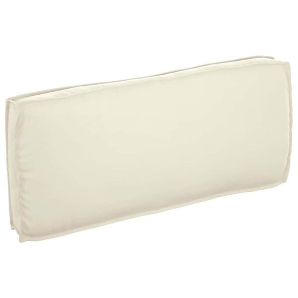 vidaXL Cuscino per seduta / schienale pallet Crema 120 x 50 x 12 cm