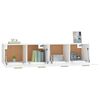 vidaXL Mobili Parete 2 pz Bianco 80x35x36,5cm Legno Multistrato