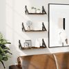 vidaXL Set Mensole Parete 3pz Rovere Fumo in Legno Multistrato