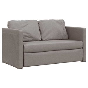vidaXL Divano Letto da Terra 2 in 1 Tortora 112x174x55 cm Tessuto