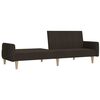 vidaXL Divano Letto a 2 Posti Marrone Scuro in Tessuto