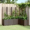 vidaXL Fioriera Giardino con Graticcio Marrone 160x120x140 cm in PP