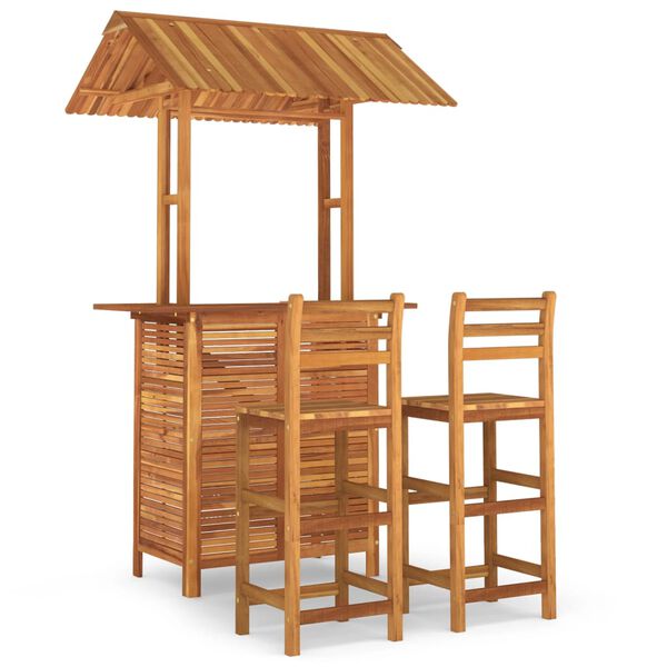 vidaXL Set da Bar per Giardino 5 pz in Legno Massello di Acacia