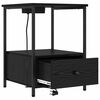 vidaXL Armadio da Notte Rovere Nero 42 x 41 x 56 cm Legno multistrato