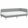 vidaXL Cornice del letto ad angolo Grigio chiaro 90 x 190 cm Tessuto