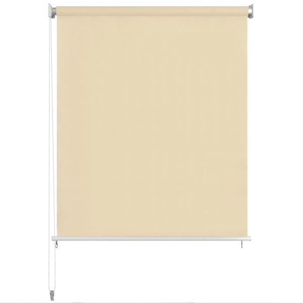 vidaXL Tenda a Rullo per Esterni 220x140 cm Crema