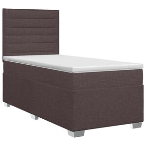 vidaXL Letto box spring con materasso Marrone Scuro 80 x 200 cm