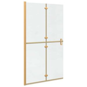 vidaXL Parete doccia Walk-in Oro e trasparente 110 x 190 cm