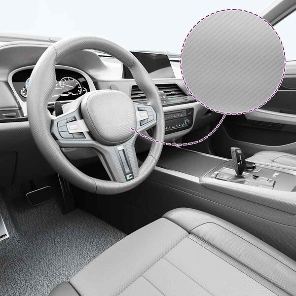 vidaXL Pellicola per Auto 4D Argento 100x150 cm