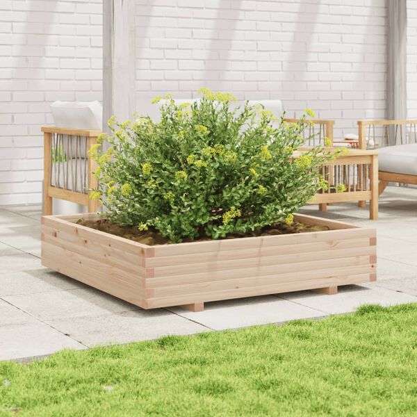 vidaXL Fioriera da Giardino 110x110x26,5 cm in Legno Massello di Pino