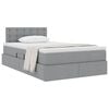 vidaXL Letto con contenitore e materasso Grigio chiaro 120 x 200 cm